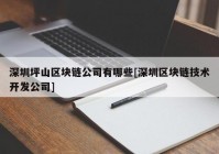 深圳坪山区块链公司有哪些[深圳区块链技术开发公司]